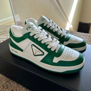 PRADA downtown sneakers white/green